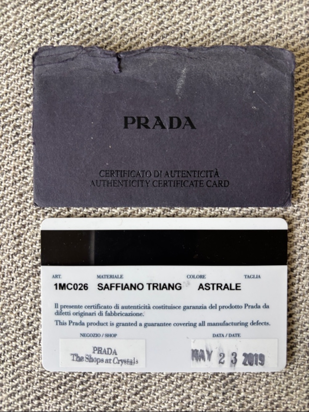 PRADA Saffiano Leather Blue Card Holder / Wallet with COA and Box! - Picture 8 of 8